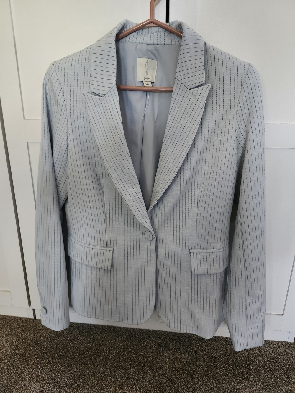 Light Blue Pinstripe Blazer By Joie Sz 4 Never Worn